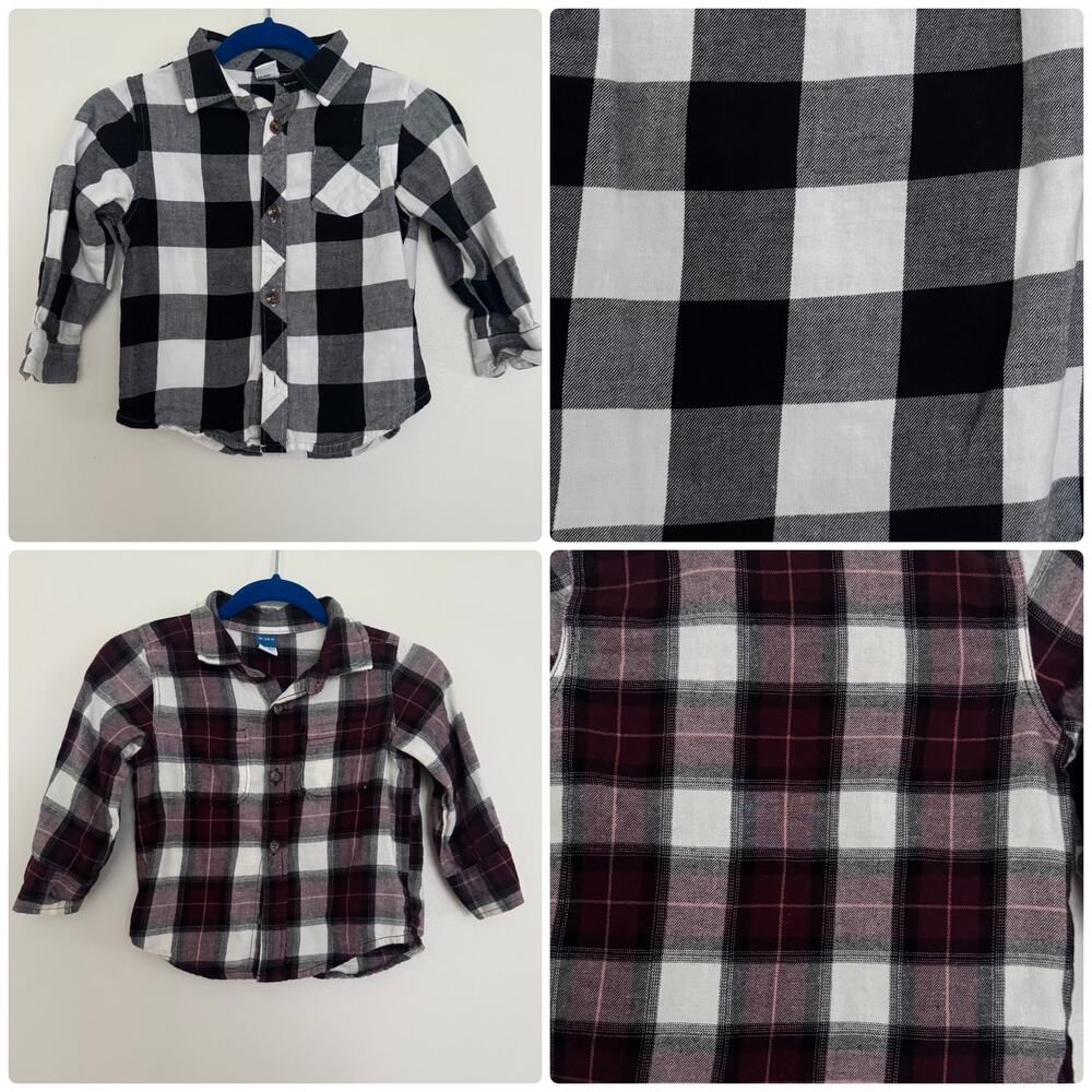 Old Navy Flannel Bundle, Includes 2 Tops